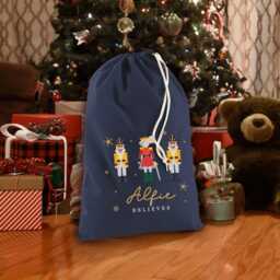 Personalised Christmas Sack - Merry Children's Gifts Girls Boys Stockings- Eve Bag- Nutcracker - thumbnail 2