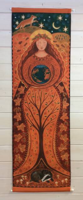 Earth Goddess Fabric Wall Hanging Designed By Wendy Andrew