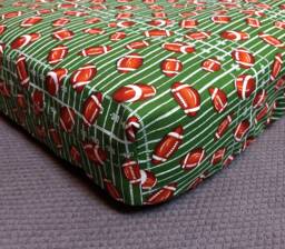 Football Crib Sheet Cotton Or Flannel, Sports Baby Bedding