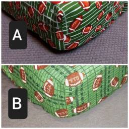 Football Crib Sheet Cotton Or Flannel, Sports Baby Bedding - thumbnail 3