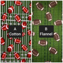 Football Crib Sheet Cotton Or Flannel, Sports Baby Bedding - thumbnail 2