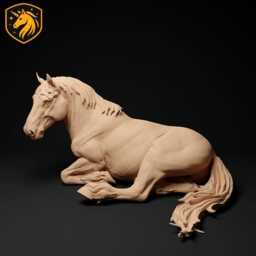 Suffolk Punch Horse Lycing Resin Model - 1/6 Scale Available Unpainted Abs White - thumbnail 3