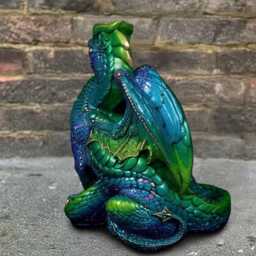 Unique Dragon Sculpture Concrete Ornament Outdoor Wild Animal Statue Cement Patio Decor Handmade Figurine Lover Gift - thumbnail 3