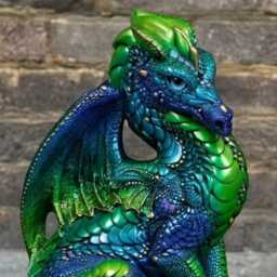 Unique Dragon Sculpture Concrete Ornament Outdoor Wild Animal Statue Cement Patio Decor Handmade Figurine Lover Gift - thumbnail 2