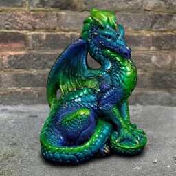 Unique Dragon Sculpture Concrete Ornament Outdoor Wild Animal Statue Cement Patio Decor Handmade Figurine Lover Gift - thumbnail 4