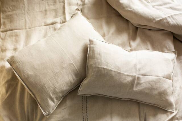 Linen Pillow Case Natural Color. Softened, Washed Pillowcase. Bed Linen. Cover. Decoration Seam - image 1