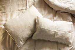 Linen Pillow Case Natural Color. Softened, Washed Pillowcase. Bed Linen. Cover. Decoration Seam