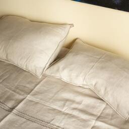 Linen Pillow Case Natural Color. Softened, Washed Pillowcase. Bed Linen. Cover. Decoration Seam - thumbnail 2