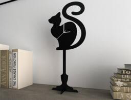 Cat Waiting - Silhouette Table Clock - thumbnail 1
