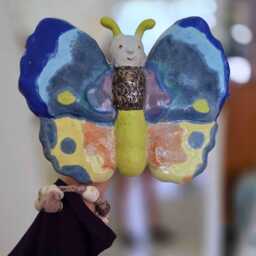 Handcrafted Ceramic Butterfly Sculpture, Italian Artisan Wall Art, Eclectic Home Decor - thumbnail 4