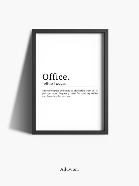 Office Definition - Home Print Funny Prints Wall Art D??cor Decor A3 A4 A5 - image 1