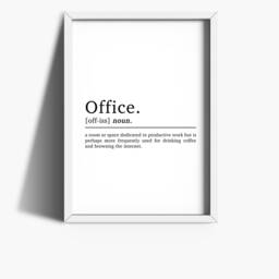 Office Definition - Home Print Funny Prints Wall Art D??cor Decor A3 A4 A5 - thumbnail 2