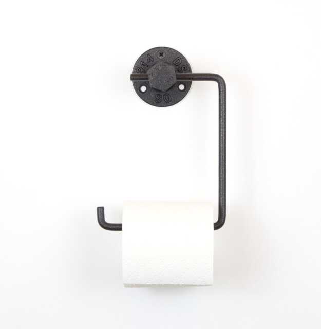 Toilet Roll Holder, Elegant Bathroom Paper Holder For Space-Saving Style, Color Pictured Sand Textured Gray - image 1