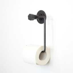 Toilet Roll Holder, Elegant Bathroom Paper Holder For Space-Saving Style, Color Pictured Sand Textured Gray - thumbnail 3