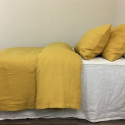 Mustard Gold Linen Duvet Cover, Natural Bedding Queen, King Or Custom Size, Linen Bedding, Relax & Delightful - thumbnail 4