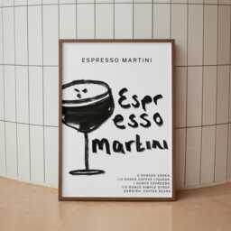 Drawing Cocktail - Espresso Martini Poster Home Bar, Modern Decor, Cool Print, Kitchen Wall Art, Lover Gift - thumbnail 3