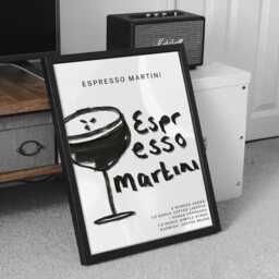 Drawing Cocktail - Espresso Martini Poster Home Bar, Modern Decor, Cool Print, Kitchen Wall Art, Lover Gift - thumbnail 2