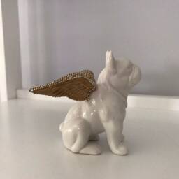 Porcelain French Bulldog Ornament, Pet Dog Memorial Gift, Personalised Luxury Ornament - thumbnail 3
