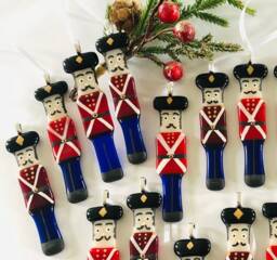 Fused Glass - Fused Glass Decoration, Christmas Nutcracker Soldier Tree Decor
