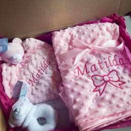 Personalised Baby Gift Set, Comforter & Blanket New Bundle, Boy, Embroidered, Girl Gender Neutral Baby Shower Gift - thumbnail 3