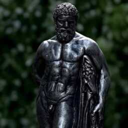 Stone Black Hercules Statue Concrete Greek Man Ornament Front Door Decoration Large Figurine Outdoor Warrior Sculpture Lover Gift - thumbnail 3