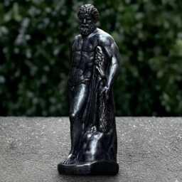 Stone Black Hercules Statue Concrete Greek Man Ornament Front Door Decoration Large Figurine Outdoor Warrior Sculpture Lover Gift - thumbnail 2