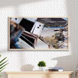 Abandoned Boat Fine Art Print Seaside Photography, Greece - thumbnail 3