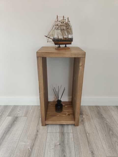 Brand New Handmade Rustic Wooden Bedside Table - Many Colours & Sizes - image 1