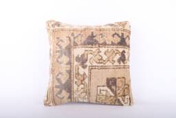 Handmade Turkish Kilim Pillow Cover Boho Throw - 16x16 - thumbnail 1