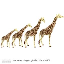 Giraffe Wall Stickers - Set Of 4 Decals For Safari Theme Decor - Sku 137-Stick-17 - thumbnail 2