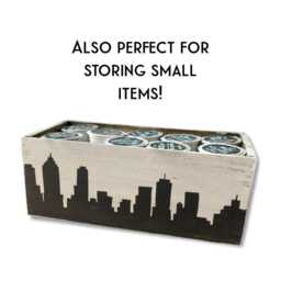 Nyc Skyline Succulent Planter Whitewashed Wood New York Souvenir - thumbnail 3