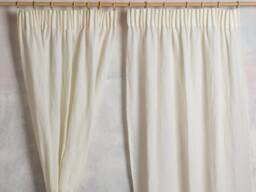 Linen Curtain Panel-Linen Panel in Off White Color- Washed Curtain With Pencil Pleated - Width 36'' - 90cm X Custom Length - thumbnail 1