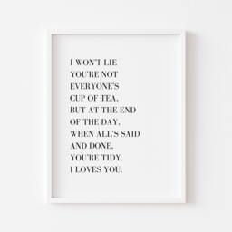 Gavin & Stacey Print - Nessa Quote You're Not Everyone's Cup Of Tea Funny Tv Poster Prints Quotes Typography Tv6 - thumbnail 1