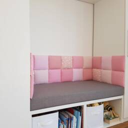 Wall Cushion, Mounted Headboard, Banquette Seating Pillows, Panels, Tiles, Fabric Decor, Nordic Bench Cushion - thumbnail 2
