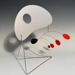 Modern Stabile Art Mobile Sculpture, Retro Mcm Home Decor Tabletop Funk - thumbnail 2