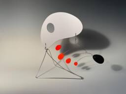 Modern Stabile Art Mobile Sculpture, Retro Mcm Home Decor Tabletop Funk
