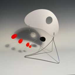 Modern Stabile Art Mobile Sculpture, Retro Mcm Home Decor Tabletop Funk - thumbnail 3