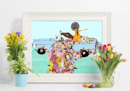 Car Full Of Flowers - Art Print - thumbnail 1