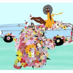 Car Full Of Flowers - Art Print - thumbnail 2