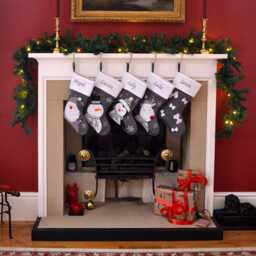 Luxury Dark Silver Knitted Christmas Stocking - Personalised Embroidered Name Santa, Snowman Or Reindeer Design - thumbnail 3