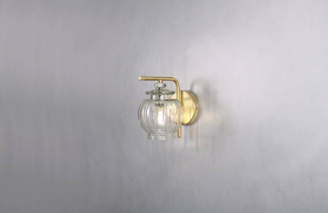 Wall Lighting Globe Lamp Gold Brass Vanity Light Fixture, Sconce - Monitin Model Ranor Design #539 - image 1
