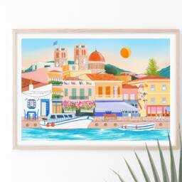 Aegina Art Print, Greece Art, Landscape Travel - thumbnail 2