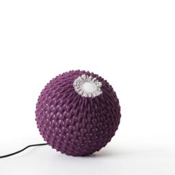 Futuristic Floor Lamp, Modern Lamp Shade, Industrial Sphere Light, Textile Lighting Chandelier, Designer Table Home Art - thumbnail 2