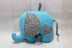 Music Box Elephant Turquoise/Grey With Wish Music Box