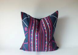 Hmong Sofa Pillow Throw Cushion Decorative Hand Stitched Textile Home Decor Living Room Couch Pillows - thumbnail 1