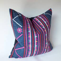 Hmong Sofa Pillow Throw Cushion Decorative Hand Stitched Textile Home Decor Living Room Couch Pillows - thumbnail 3