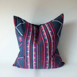 Hmong Sofa Pillow Throw Cushion Decorative Hand Stitched Textile Home Decor Living Room Couch Pillows - thumbnail 2