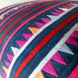 Hmong Sofa Pillow Throw Cushion Decorative Hand Stitched Textile Home Decor Living Room Couch Pillows - thumbnail 4
