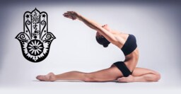 Yoga Hamsa Hand Wall Decal Lotus Mandala Studio Decor T646 - thumbnail 1