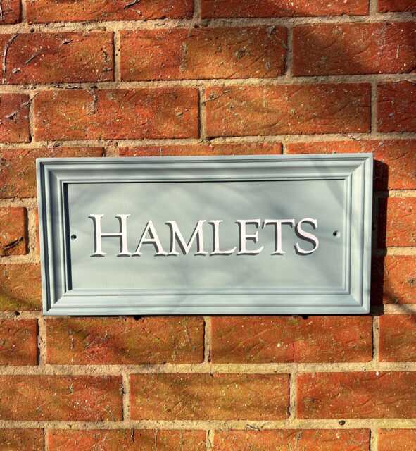 Framed House Name Sign, Farrow & Ball Oval Room Blue - image 1
